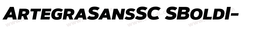 ArtegraSansSC SBoldI字体转换